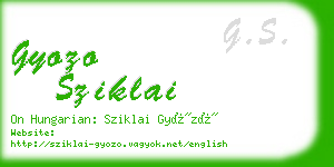 gyozo sziklai business card